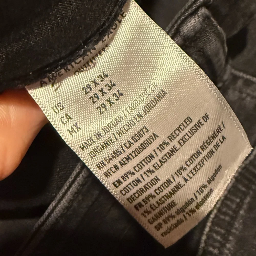 American Eagle Jeans Mens 29x34 black Slim Fit Airflex stretch comfort Nice!